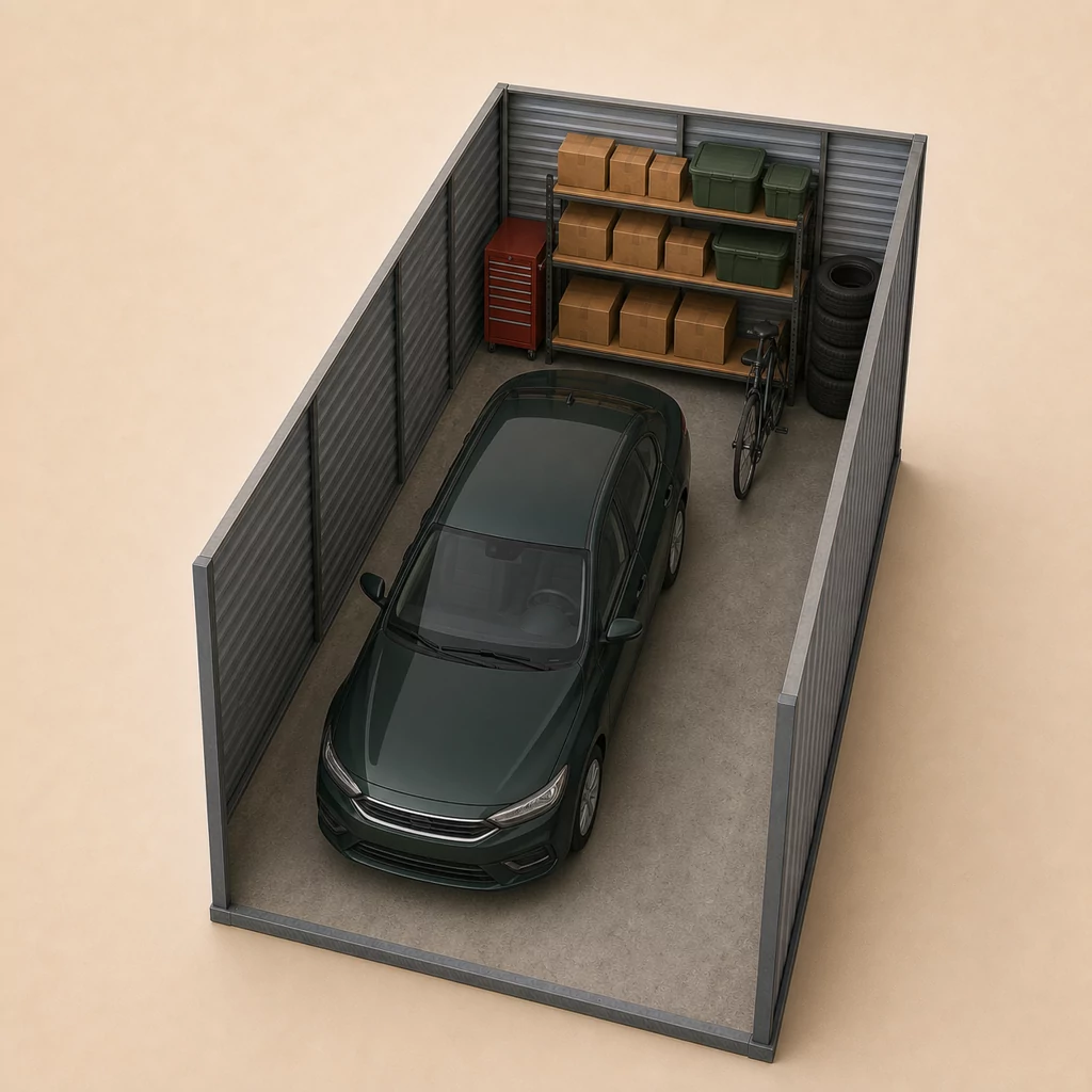 10x20 storage unit size illustration